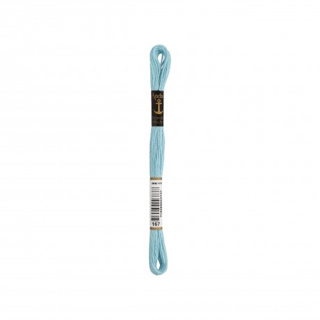 Meada de linha de bordar Anchor Stranded Cotton, filosele cor 167 azul Meada de linha de bordar Anchor Stranded Cotton, filosele cor 167 azul